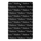 カスタマイズ可能な名前文字パターン白黒 ミニクリップボード (裏面)