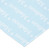 カスタマイズ可能な名前文字ライトブルー テーブルクロス (アングル)