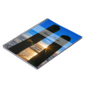 カスタマイズ可能な名前海恋人ビーチサンセットロマンス ノートブック (左側)