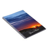 カスタマイズ可能な名前海恋人ビーチサンセットロマンス ノートブック (右側)