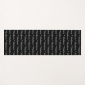 カスタマイズ可能な名前白黒両面 ヨガマット (正面(横))