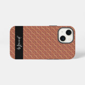 カスタマイズ可能な名前紅葉パターン iPhoneケース (裏面横)