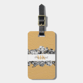 カスタマイズ可能な名前金ゴールドバラシックモノグラムラグジュアリー ラゲッジタグ