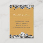 カスタマイズ可能な名前金ゴールドバラシックモノグラムラグジュアリー 名刺 (裏面)