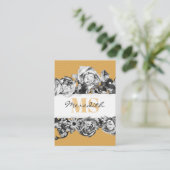 カスタマイズ可能な名前金ゴールドバラシックモノグラムラグジュアリー 名刺 (スタンド正面)