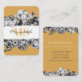 カスタマイズ可能な名前金ゴールドバラシックモノグラムラグジュアリー 名刺 (正面/裏面)