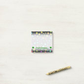 カスタマイズ可能な名前;おもしろい、カラフル星パターン ポストイット (デスク上)