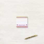 カスタマイズ可能な名前;ストライプ ポストイット (デスク上)