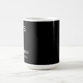 カスタマイズ可能な名前、ミニマルイニシャル コーヒーマグカップ (中央)