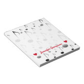 カスタマイズ可能な名前;多くの音符パターン ノートパッド (アングル)