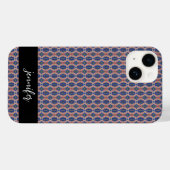 カスタマイズ可能な名前 継ぎ目のないカラフルなパターン Case-Mate iPhoneケース (裏面 (横))