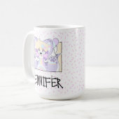 カスタマイズ可能な名前、Furryピエロマグ コーヒーマグカップ (正面左)