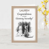 カスタマイズ可能な名前， Lauren, Wetのお祝い カード (黄色い花)