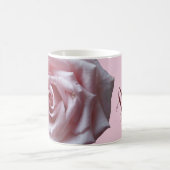 カスタマイズ可能な名前Amy かわいらし pink roseフローラboho コーヒーマグカップ (中央)