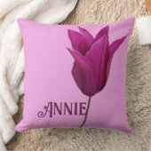 カスタマイズ可能な名前Annie かわいらし pinkフローラミニマル クッション (ブランケット)