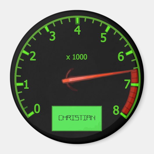 カスタマイズ可能な名前gearheadカーマグネット マグネット (正面)