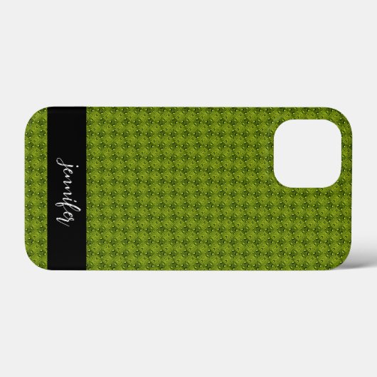 カスタマイズ可能な名前Grass with water drops pattern Case-Mate iPhoneケース (裏面 (横))