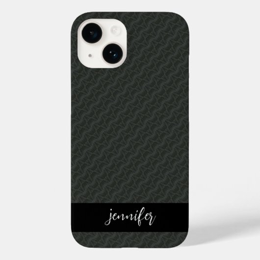カスタマイズ可能な名前Gray steelシームレスパターン Case-Mate iPhoneケース (裏面)