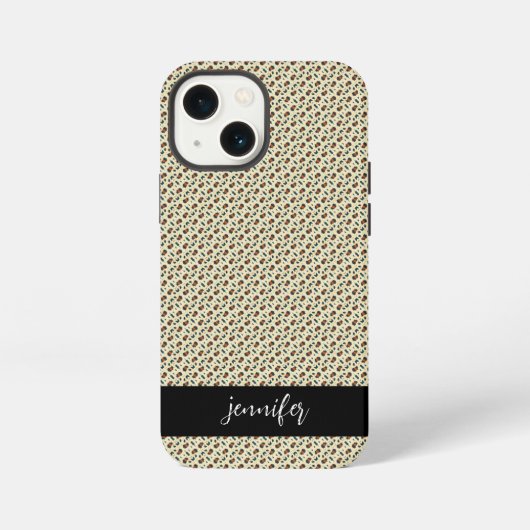 カスタマイズ可能な名前Leopardのスキンパターン iPhoneケース (裏面)