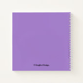 カスタマイズ可能な名前Margaretフローラ紫色の虹彩 ノートブック (裏面)