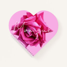 カスタマイズ可能な名前Moniqueホットピかわいらしンクバラおもしろい ノートブック