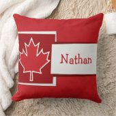 カスタマイズ可能な名前Patriotic Canada Maple Leaf クッション (ブランケット)