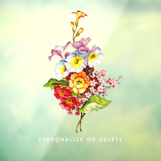 カスタマイズ可能な名前Primroseヴィンテージフローラ かわいらし ウィンドウサイン (シート3)