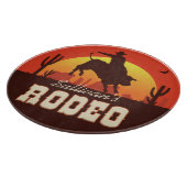 カスタマイズ可能な名前Western Cowboy Bull Lider Rodeo カッティングボード (角)