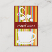 カスタマイズ可能な喫茶店の名刺 名刺 (裏面)