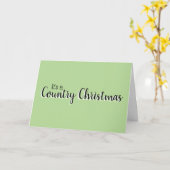 カスタマイズ可能な国クリスマスグリーン カード (黄色い花)
