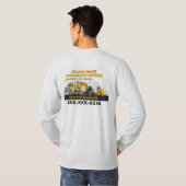 カスタマイズ可能な土木工事請負業者建設 Tシャツ (裏面フル)