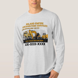 カスタマイズ可能な土木工事請負業者建設 Tシャツ