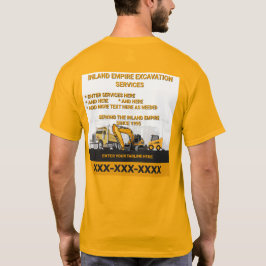 カスタマイズ可能な土木請負業者建設 Tシャツ