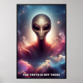 カスタマイズ可能な地球外生命型枠 ポスター (正面)