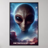 カスタマイズ可能な地球外生命型枠 ポスター (正面)