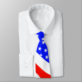 カスタマイズ可能な垂直文字の星とストライプのネクタイ ネクタイ (タイ)