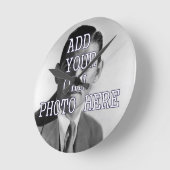 カスタマイズ可能な壁時計 – 独自のイメージを追加 ラウンド壁時計 (傾斜)