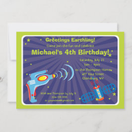 カスタマイズ可能な外国の光線銃 招待状