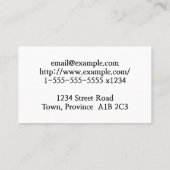 カスタマイズ可能な外科医の名刺 名刺 (裏面)