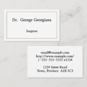 カスタマイズ可能な外科医の名刺 名刺 (正面/裏面)