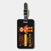 カスタマイズ可能な多数の食物アレルギーのロボット警報 ラゲッジタグ (正面縦)