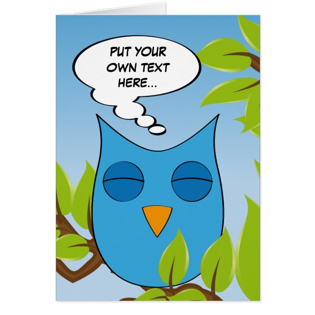 カスタマイズ可能な夢を見るフクロウ-多数色 (正面)