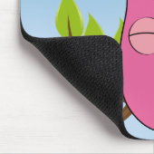 カスタマイズ可能な夢を見るフクロウ-多数色 マウスパッド (コーナー)