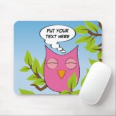 カスタマイズ可能な夢を見るフクロウ-多数色 マウスパッド (マウス)