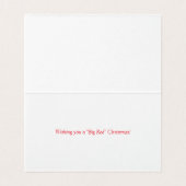 カスタマイズ可能な大きな赤いクリスマスカード (内部フラット)