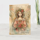 カスタマイズ可能な大事な行事ヴィンテージ天使 カード (正面)