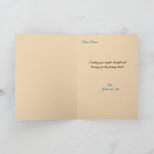 カスタマイズ可能な大事な行事ヴィンテージ天使 カード (内部)