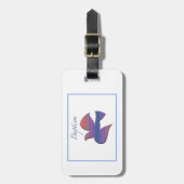 カスタマイズ可能な大人のバプテスマ鳩 ラゲッジタグ (正面縦)