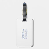 カスタマイズ可能な大人のバプテスマ鳩 ラゲッジタグ (裏面縦)