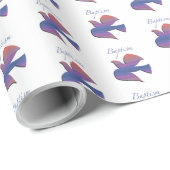 カスタマイズ可能な大人のバプテスマ鳩 ラッピングペーパー (ロールコーナー)